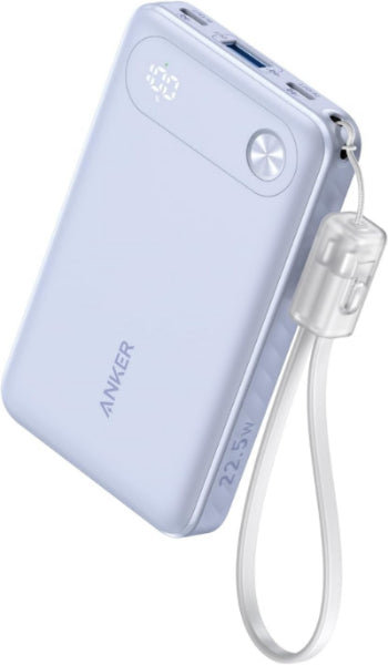 Anker Power Bank, 10000Mah, 22.5Watts, Violet