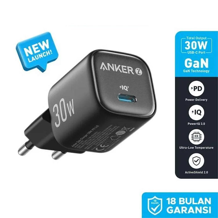 شاحن Anker Power Port بقوة 30 واط، باللون الأسود