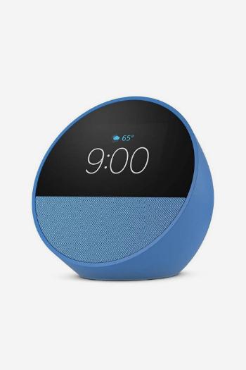 Amazon Echo Spot Smart Alarm Clock with Vibrant Sound, Blue