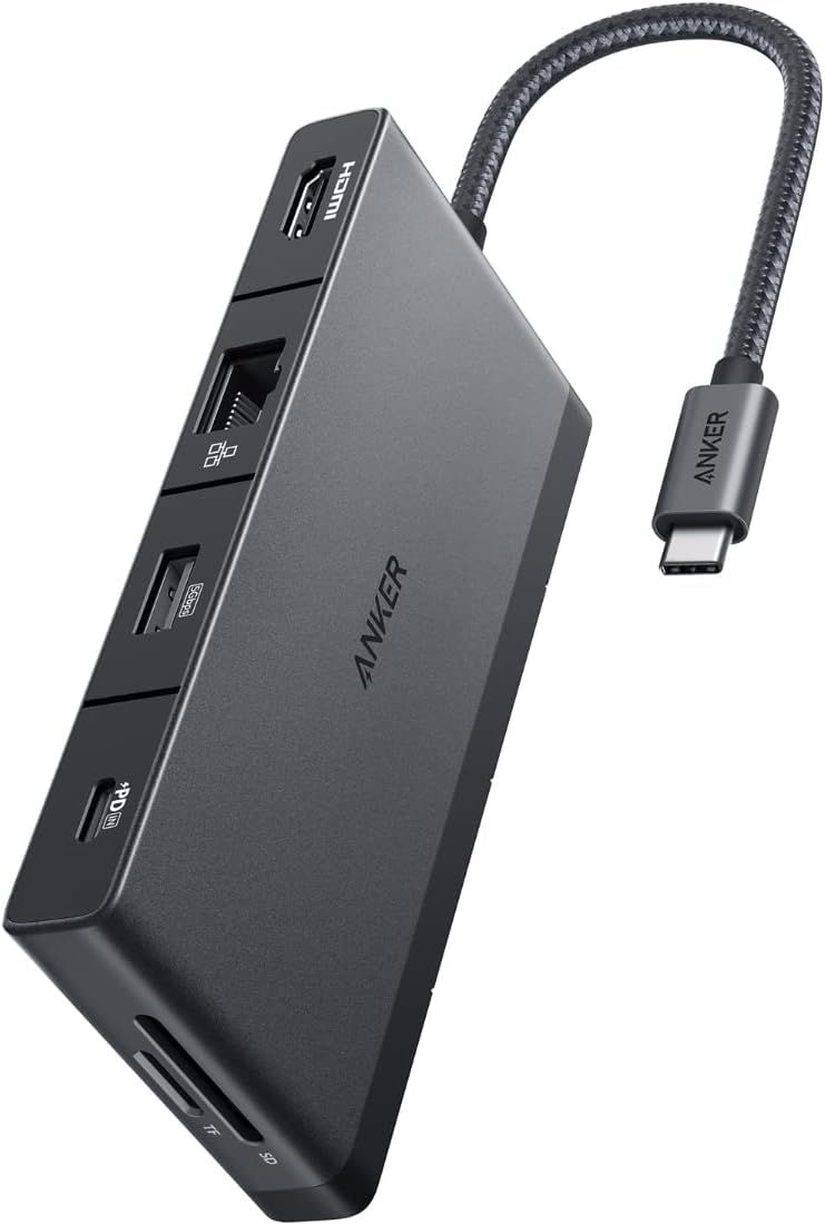 A8373H11/Anker 552 USB-C Hub (9-in-1 4K HDMI) , Black , warr:12months CABLES / BLACK / USB-C Hub (9-in-1 4K HDMI