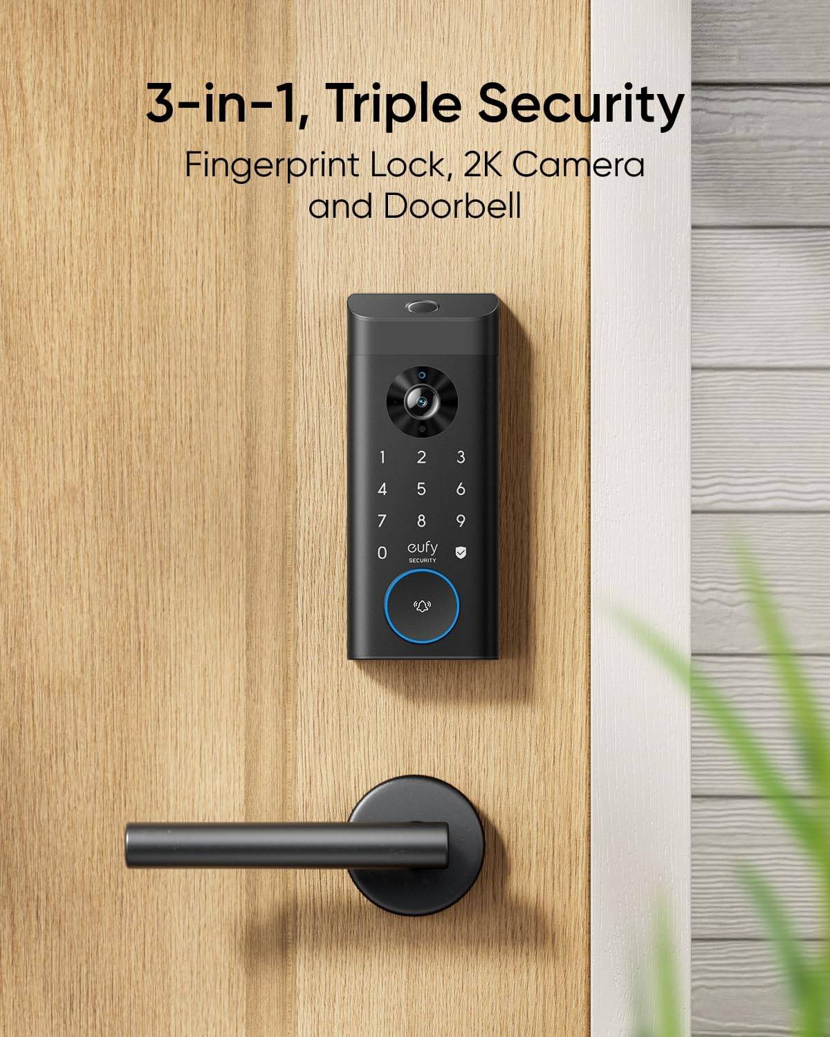 T85311Y1/Eufy Security E330 Video Lock Gray-194644175634