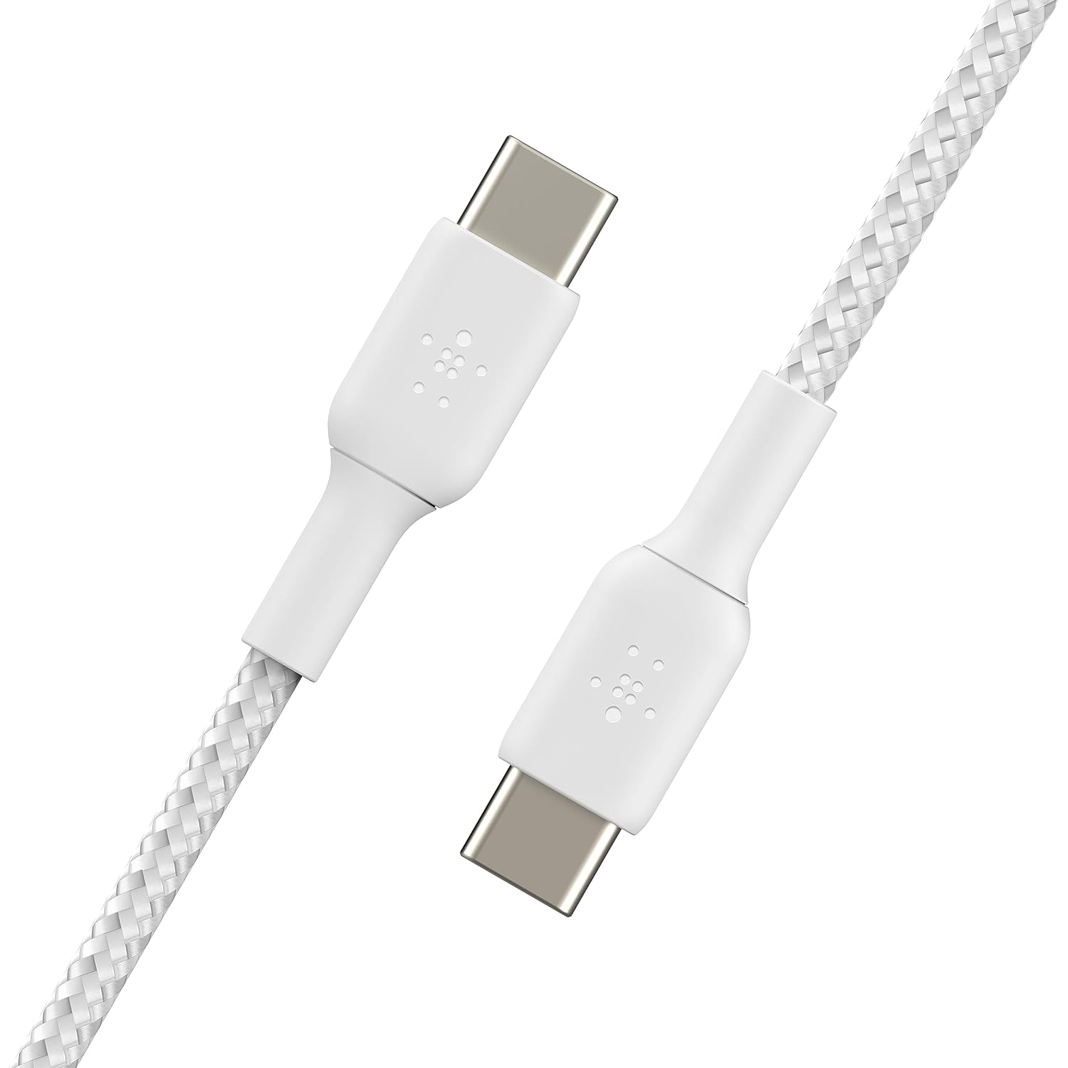 CAB004bt1MWH/Belkin BOOST CHARGE™ USB-C® to USB-C Cable_Braided, 1M, White Cable / White / CHARGE™ USB-C® to USB-C Cable_Braided, 1M, White