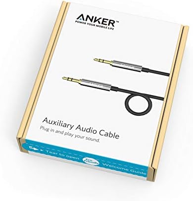 A7123H12/Anker 3.5mm Male to Male Audio Cable 4ft Black Cable / Black / 3.5mm Male to Male Audio Cable 4ft Black