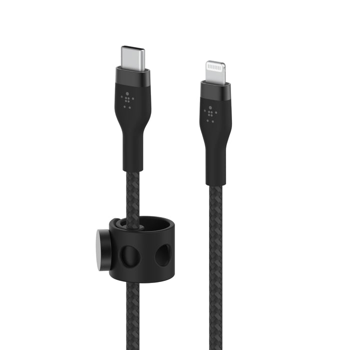 CAA011bt1MWH/Belkin CAA011bt1MWH  PRO Flex USB-C Braided Silicone Cable with Lightning Connector|Col Cable / White / Silicone Cable with Lightning Connector