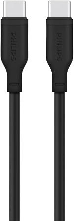 Philips Fast Charging Cable USB-C to USB-C, 60Watts, 1.2Mm, Black Philips Fast Charging Cable USB-C to USB-C, 60Watts, 1.2Mm, Black