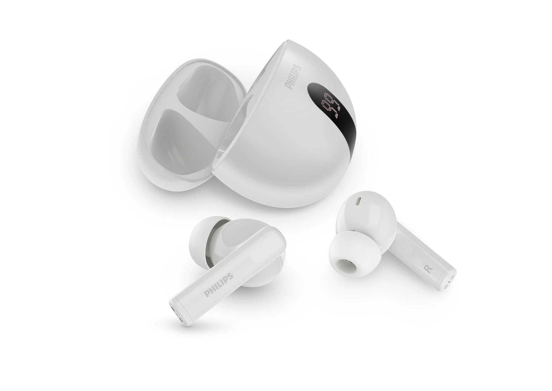 Philips Earphone TWS Hybrid ANC, App Control, Series 3000, White