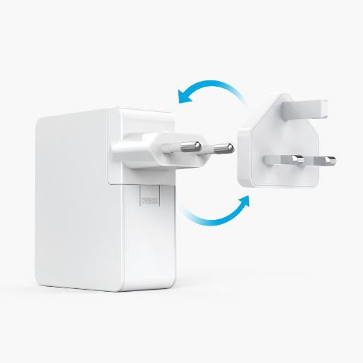 A2042L21/Anker PowerPort 4 Lite EU/ES/FR/ES+ UK White in Offline Packaging V3 Plug / White / Powe Adapter USB -A