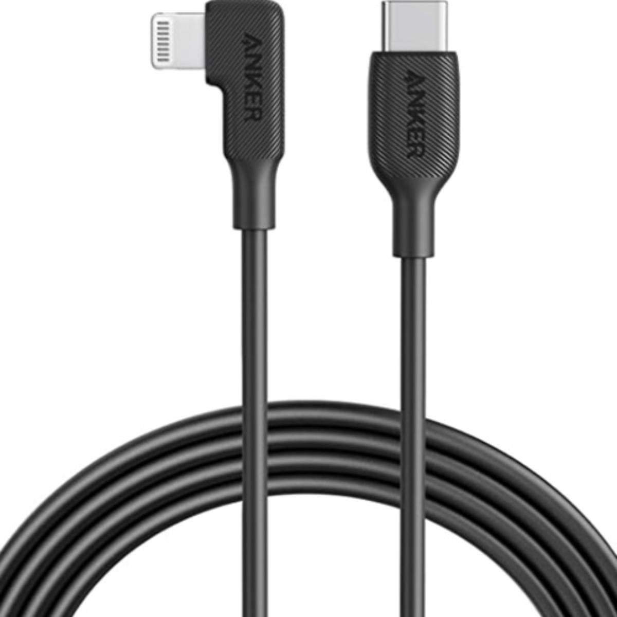 Anker C To Right Angle Lightning Cable 6Ft - Black