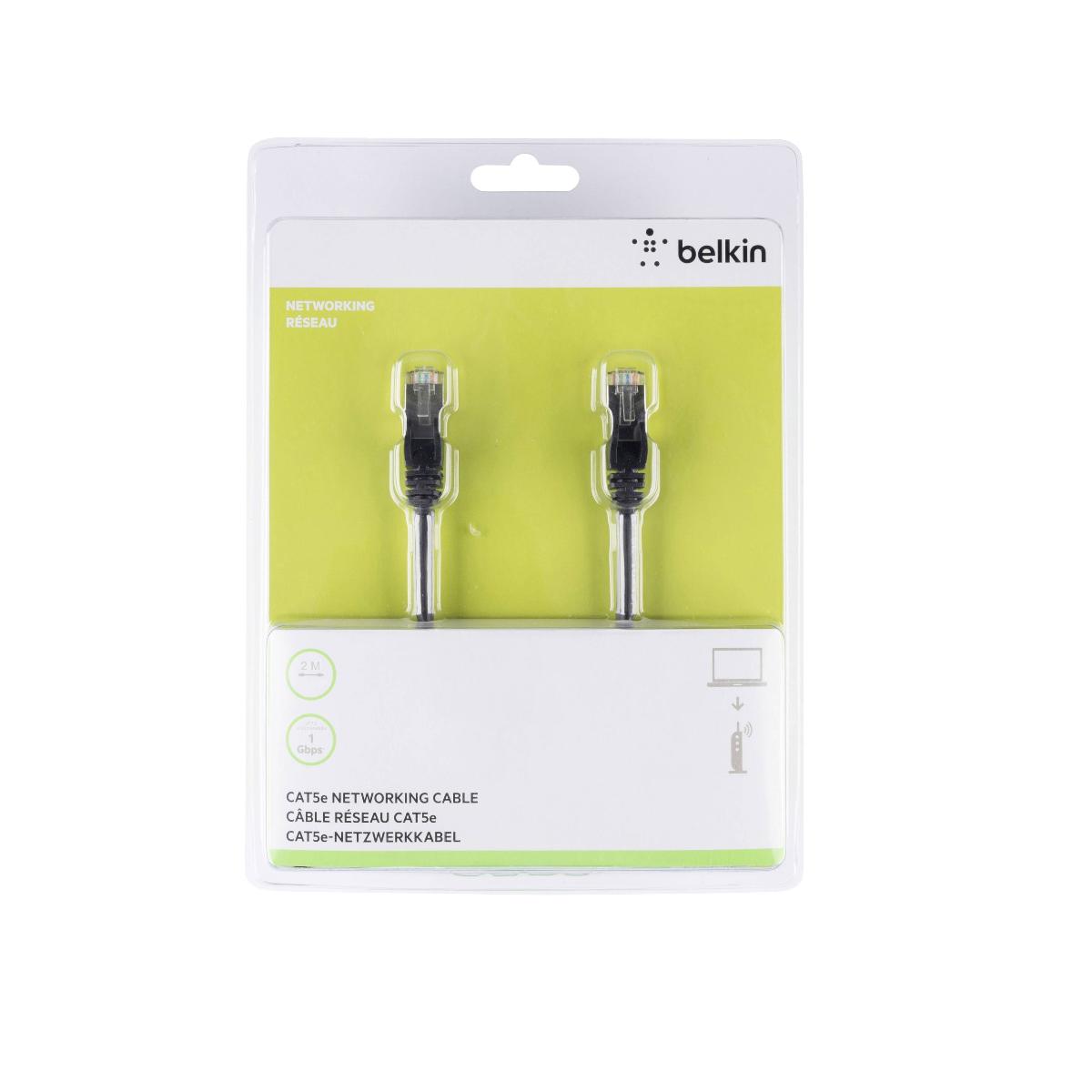 Belkin Cat6 Networking Cable 2M; Black