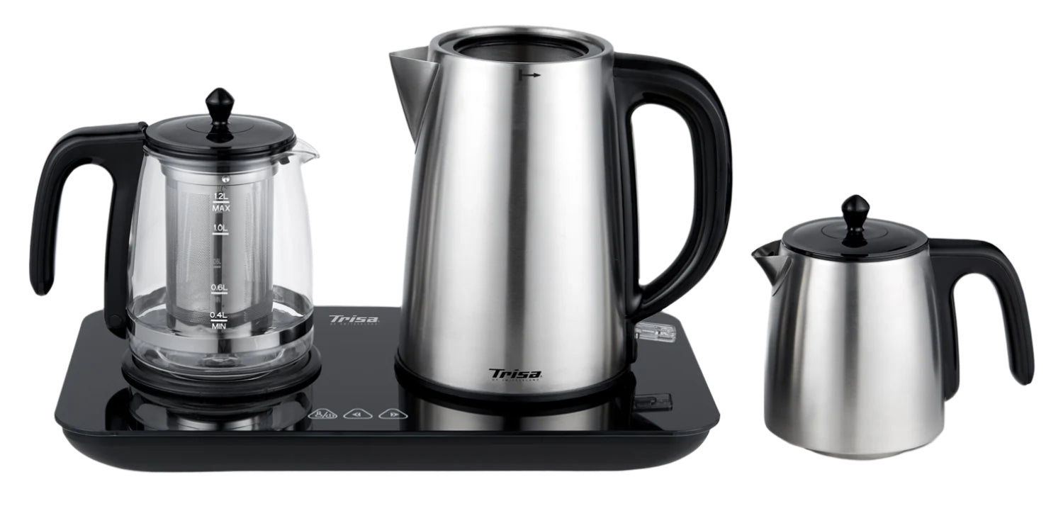 Trisa Tea Kettle, Tea Time Party, 1.7Lit, 2200Watts, Stainless Steel