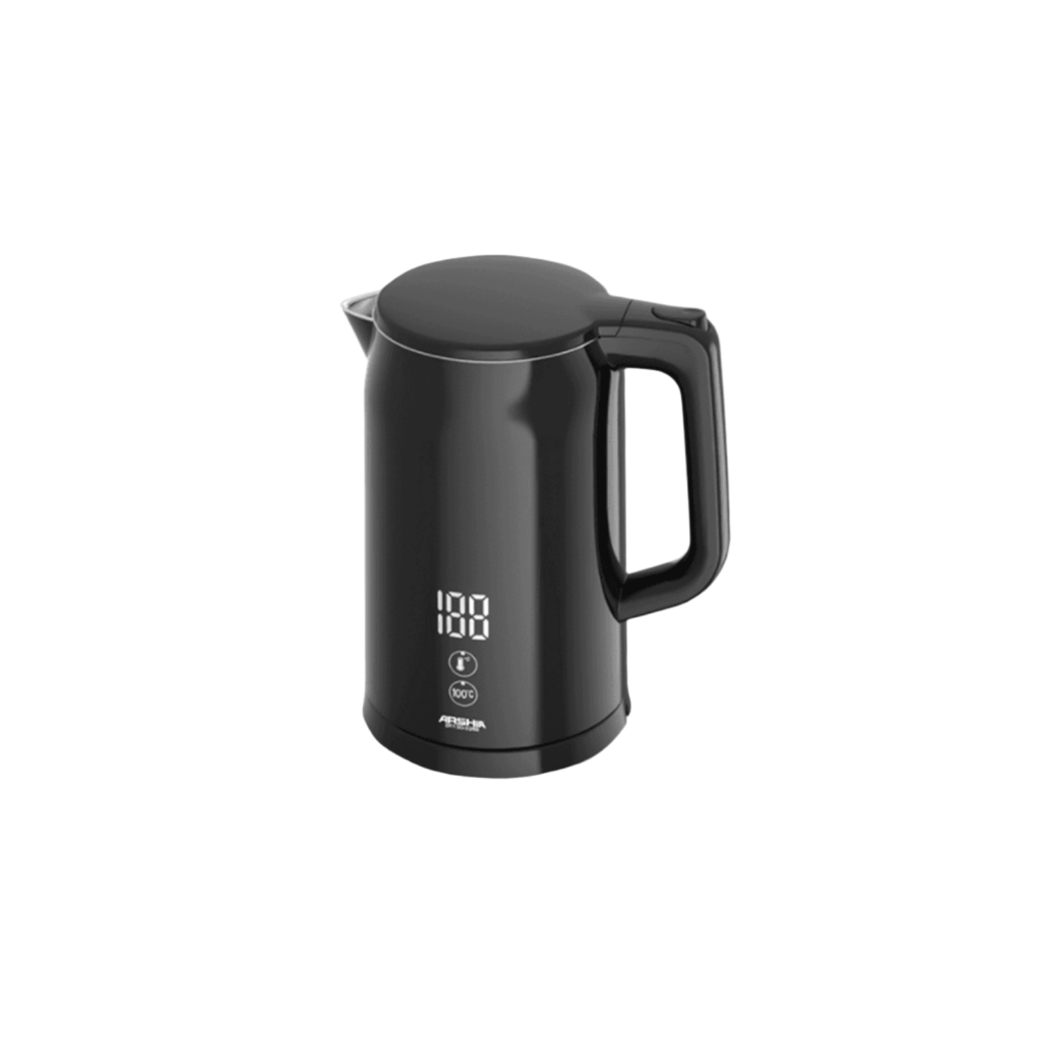 Arshia Digital Kettle, 1.7Lit, 2200Watts, One Touch Operation, Black Arshia Digital Kettle, 1.7Lit, 2200Watts, One Touch Operation, Black