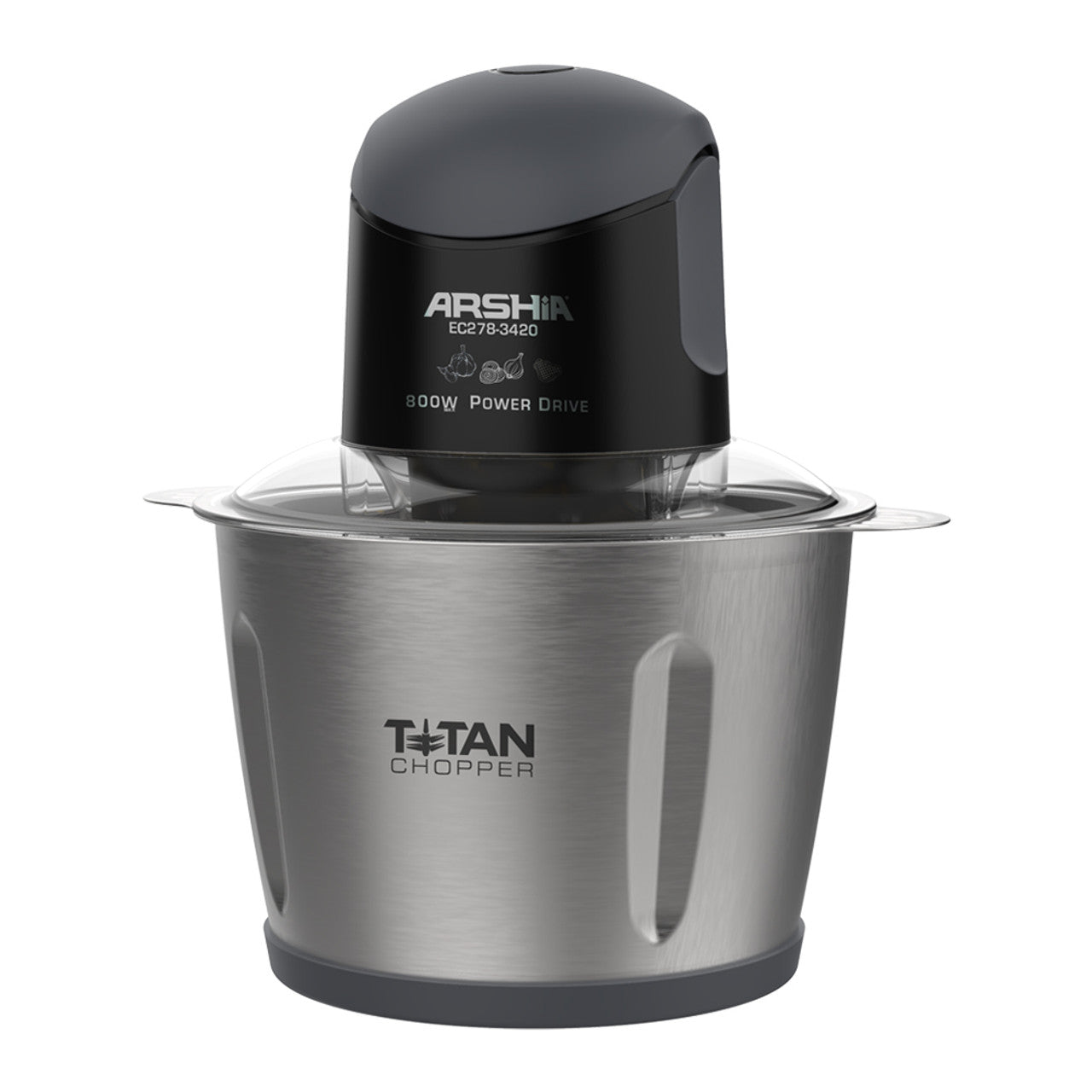 Arshia Chopper, 800Watts, Black & Steel Arshia Chopper, 800Watts, Black & Steel