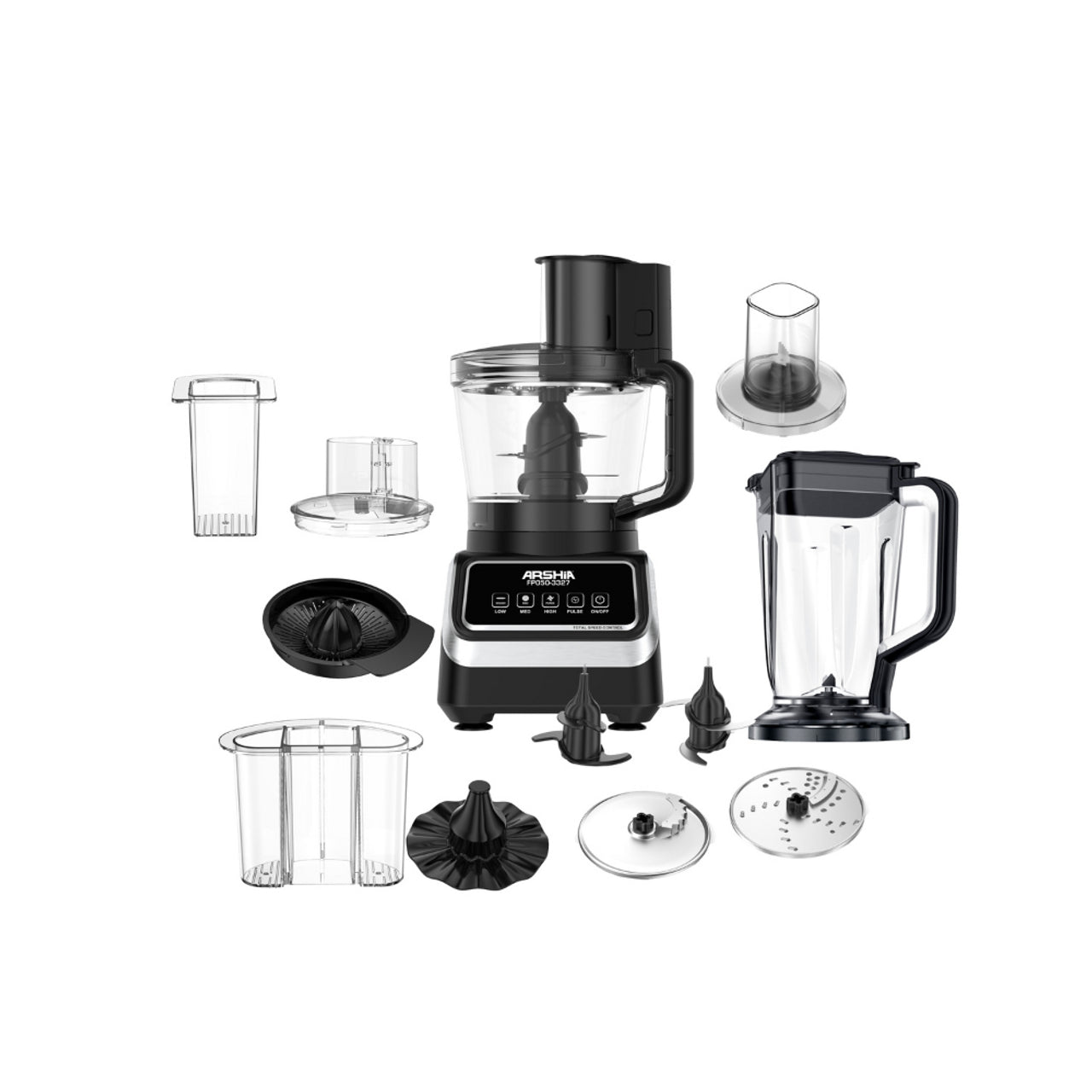Arshia Food Processor, 1000Watts, Black Arshia Food Processor, 1000Watts, Black