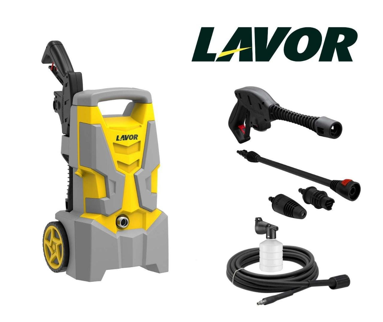 run 120 / lavor High pressure washer gray, aluminium pump head , 1700 w, automatic stop system, acce