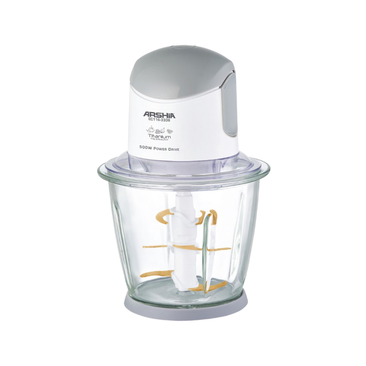 3338 / Arshia Electric Chopper 1.5 L, White, Designed for convenience and efficiency, its powerful m