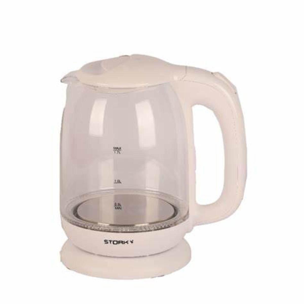 EK-ST9000/STORK white Glass Electric Kettle 2000 w 1.7 GLASS / 1.7 L / 2000 WATTS