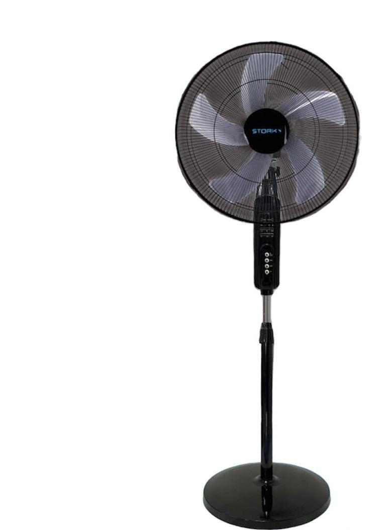 Stork Stand Fan20 Inch 3 Speeds 70 W 5 Blades With Remote Control Black