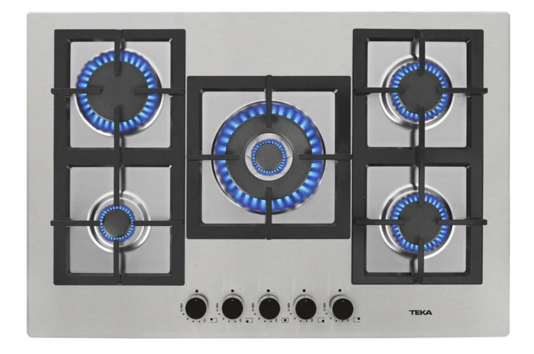 Teka Gas Hob, 5Gas Burner Flush Installation, 70Cm, Cast Iron