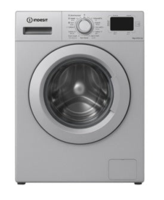 Indesit Front Load Washing Machine A+++, 8KG, 1200RPM, 15Programs, Silver