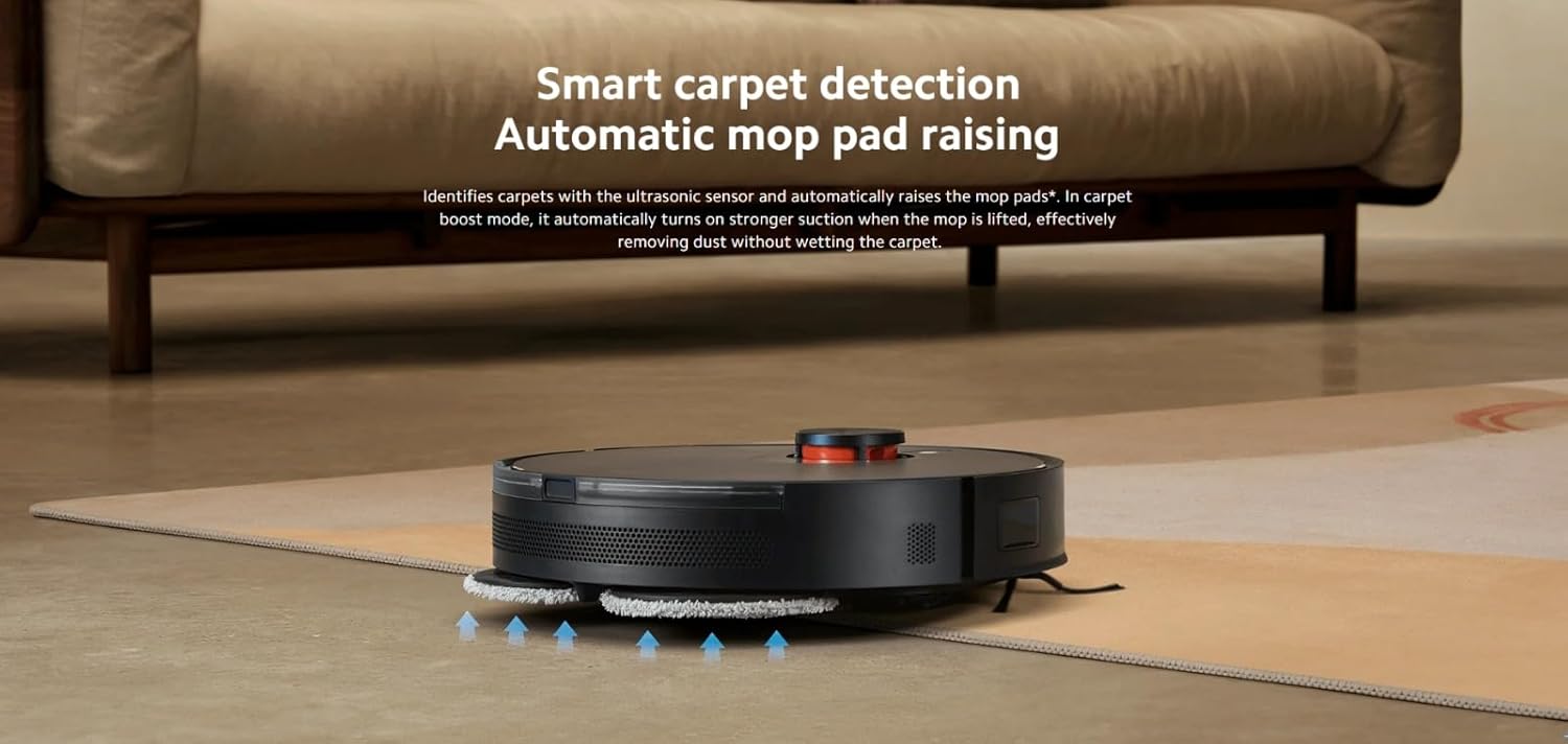 Xiaomi Robot Vacuum S20+ Black, 2000 Watts, 3 Functions, 6000 Pa