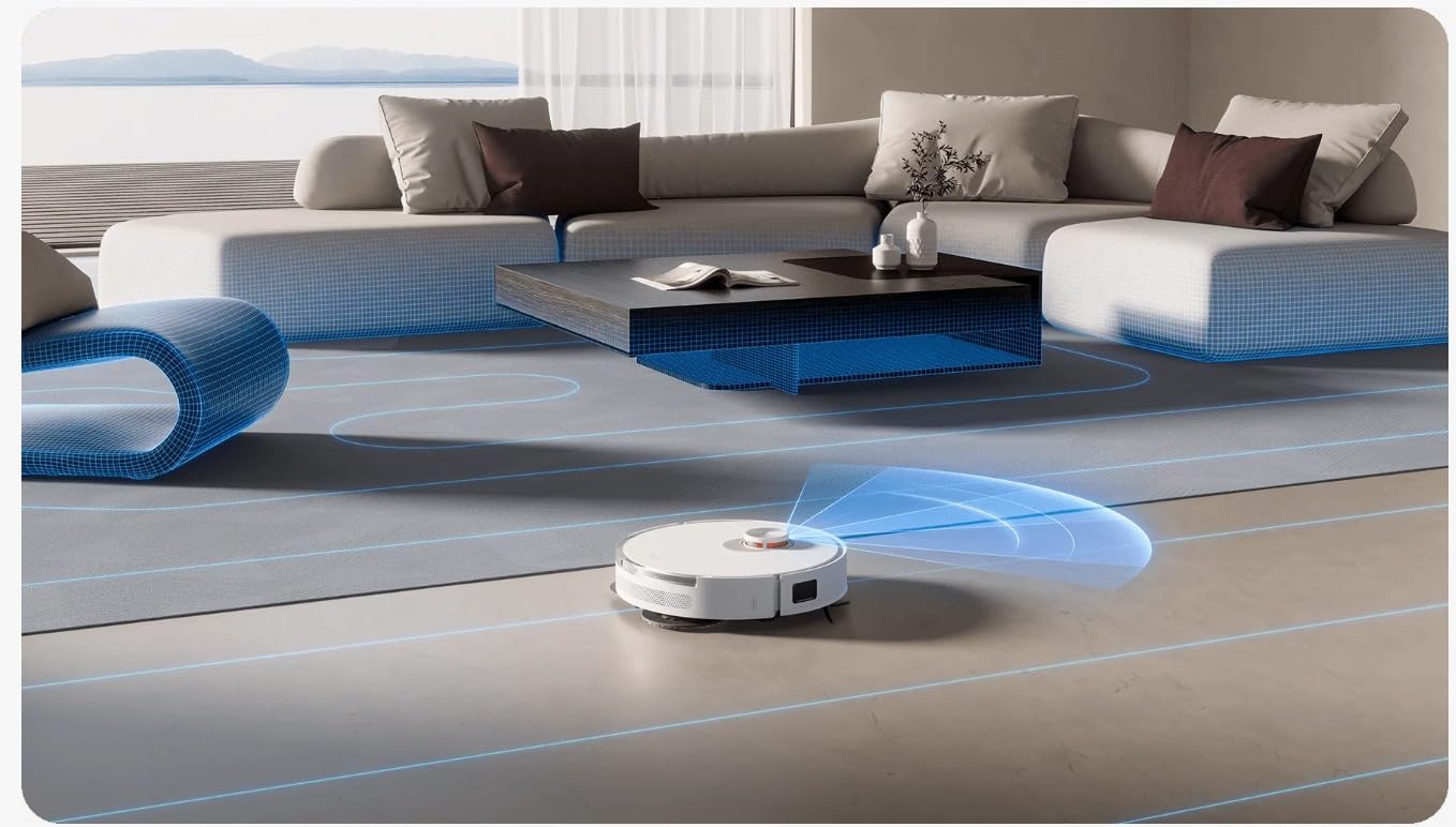 Xiaomi Robot Vacuum S20+ White, 2000 Watts, 3 Functions, 6000 Pa