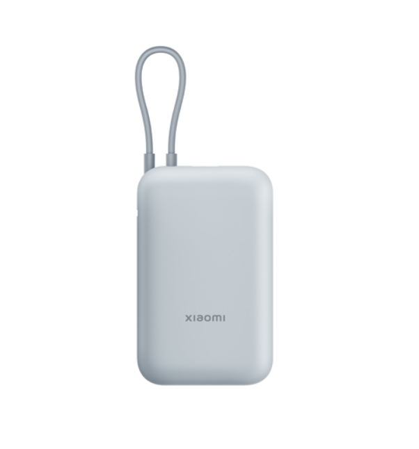 Xiaomi Power Bank 10000Mah ,Integrated Cable, Ice Blue