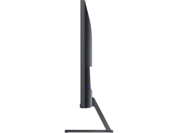 Black computer monitor on a white background