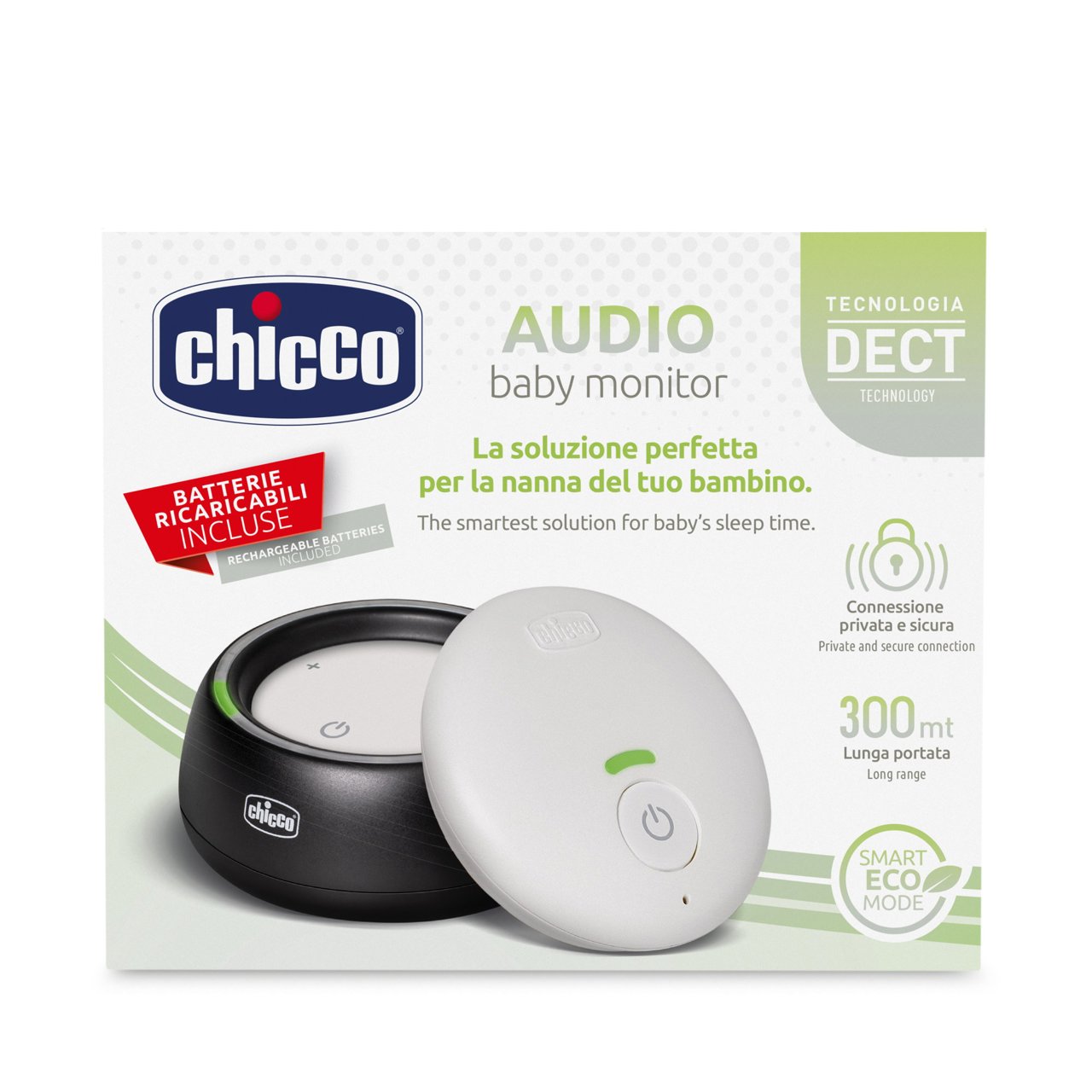 8058664124862/AUDIO BABY MONITOR DECT, chicco White