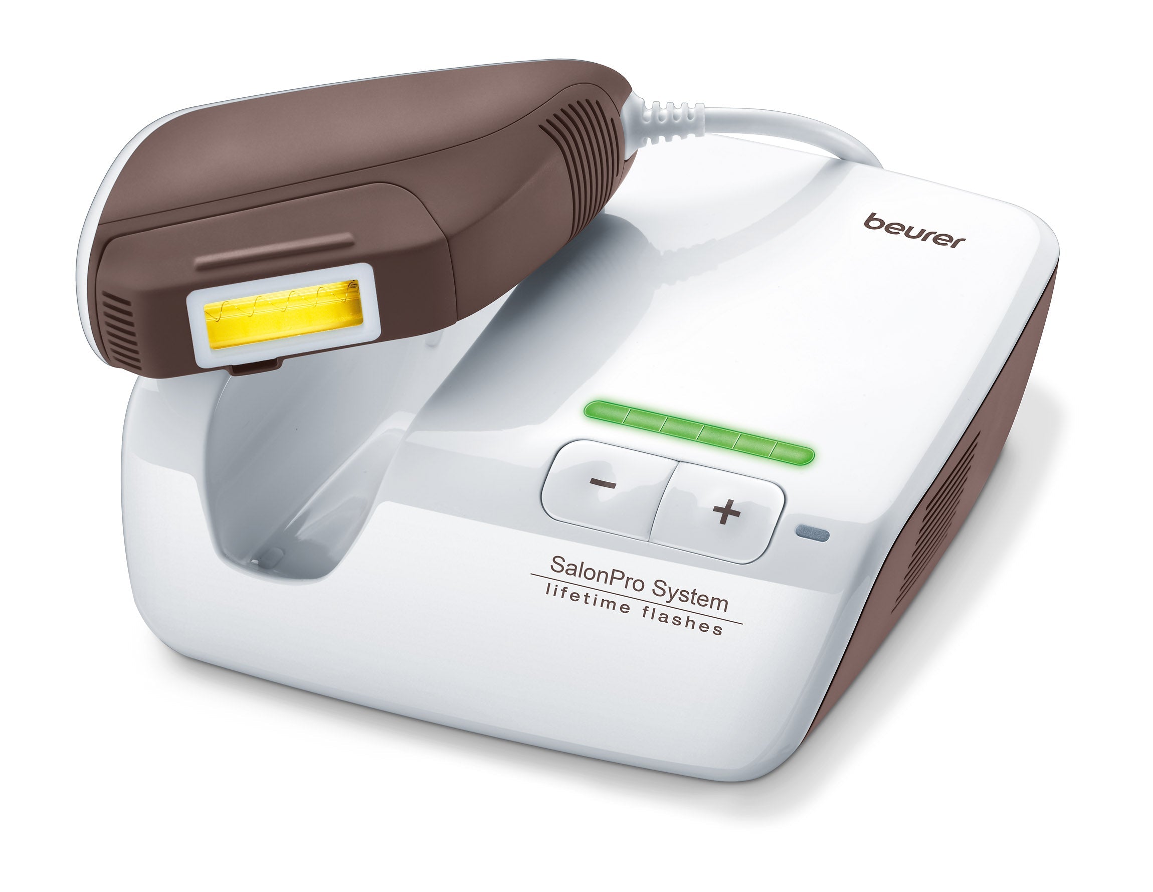 IPL 10000+ / Beurer long-lasting hair removal White, 100,000+ light pulses,Single pulses of intense