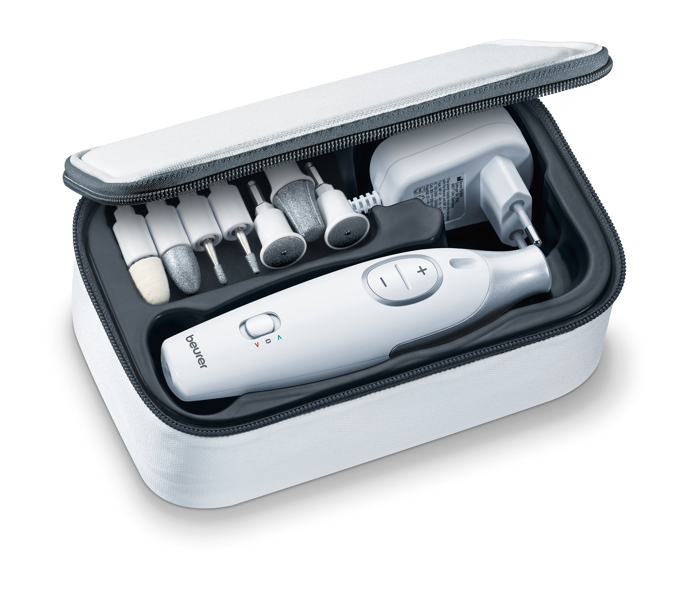 MP 42 / Beurer Manicure / pedicure set White, 7 in 1,It works on 15 levels, removes calluses from fe