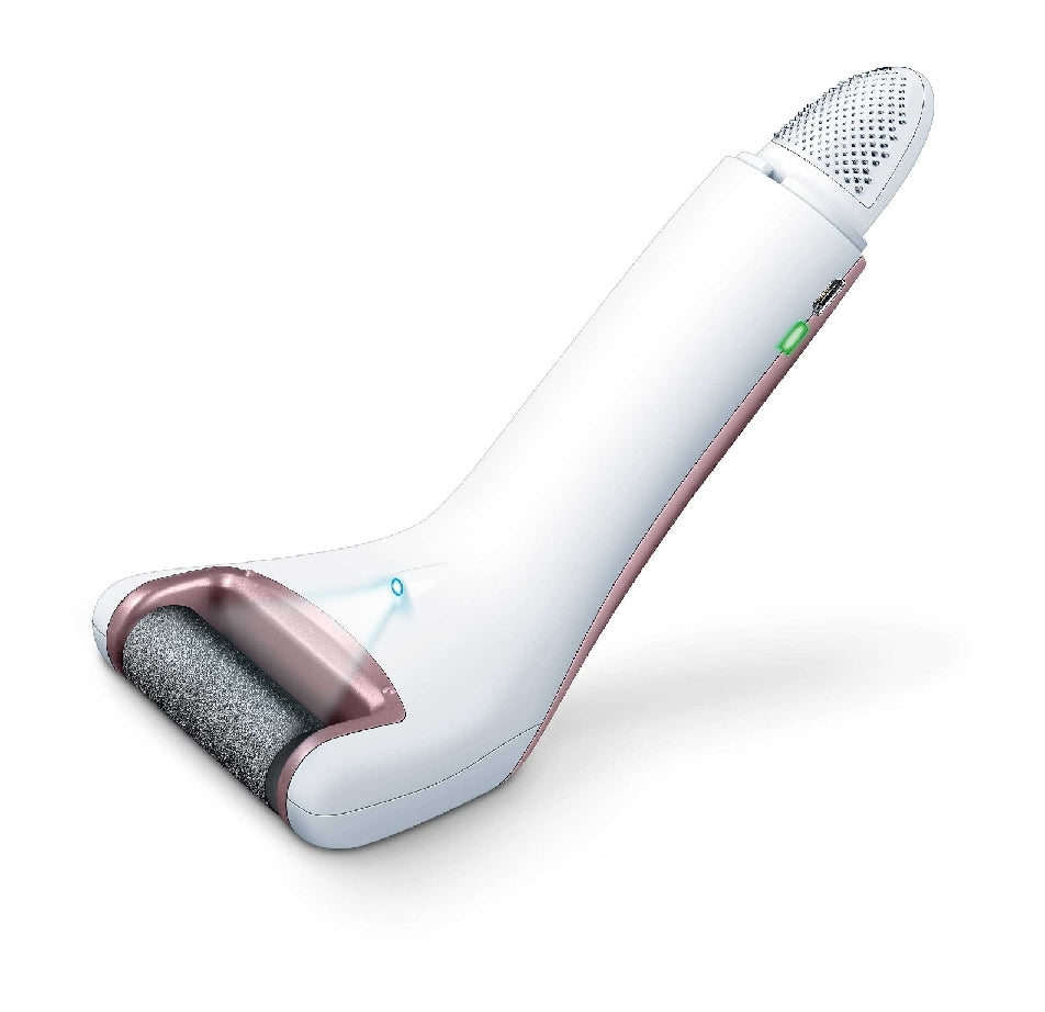 MP 55 / Beurer Portable pedicure device pink, Two rollers, smooth and rough, It works to remove hard