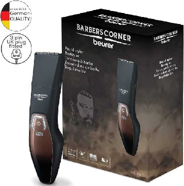 HR 4000 / Beurer Beard Styler black, Rawasi stainless steel, titanium coated, LED screen with batter