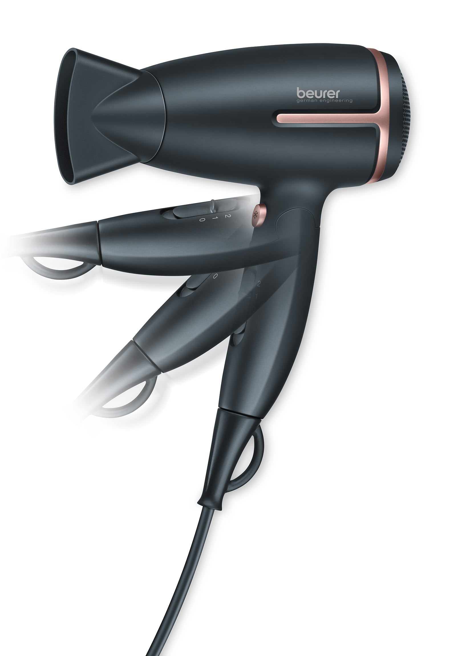 Beurer Travel Hair Dryer Black1600 Watt Foldable And Travel Hair Dryer Light Weight And T