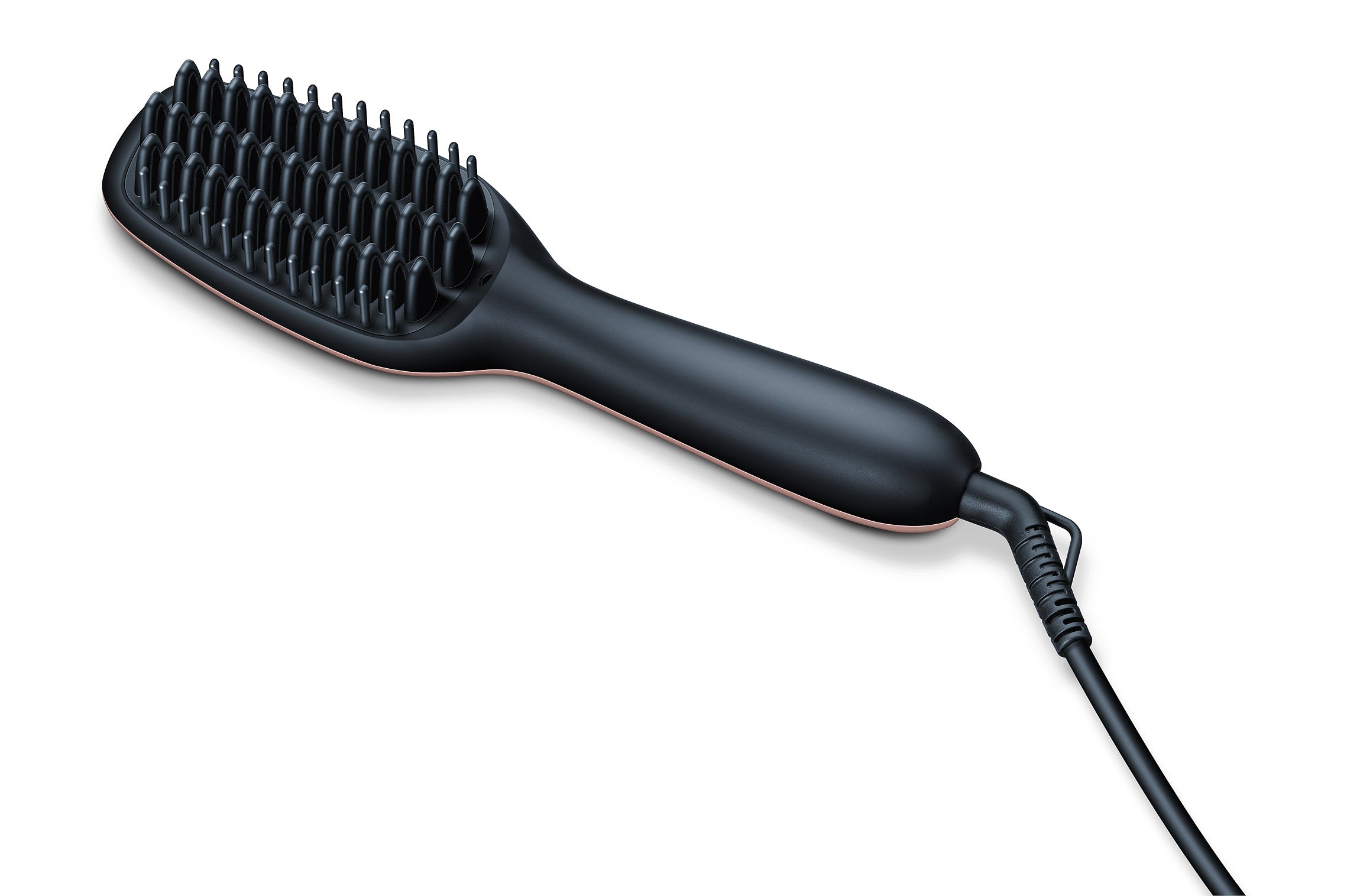 HS 60 / Beurer Hair straightener brush black, 120-200 watt, Ion technology and ceramic coating, fast STRAIGHTENER / 200N WATTS