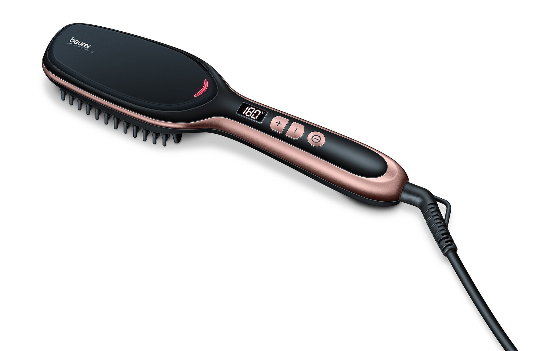 Beurer Hair Straightener Brush, 200Watts, Black