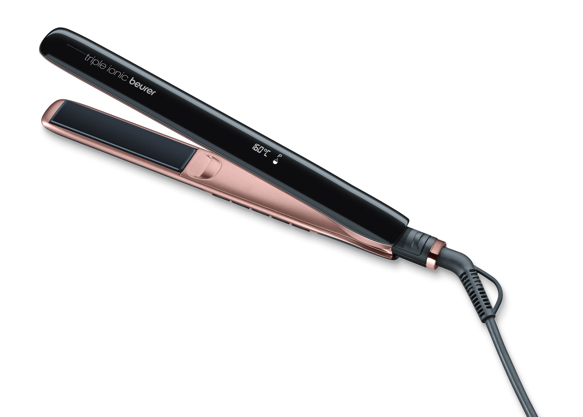 Beurer Hair Straightener Black 120-220 Watt Ionic Function Provides 3 Styling Levels Titan