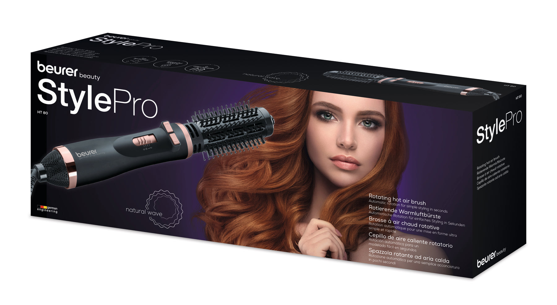 Beurer Roating Hot Air Brush Black Two Appendices 1000 Watt Automatic Rotation With Ceram Beurer Roating Hot Air Brush Black Two Appendices 1000 Watt Automatic Rotation With Ceram