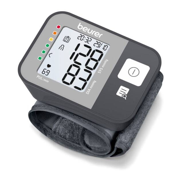 Beurer Wrist Blood Pressure Monitor, Battery Manometry Detects, Grey