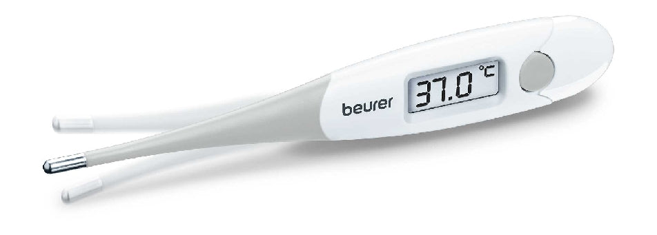 Beurer Thermometer White Battery Thermometer Has A Fixed Head And A Warning Sound In Case