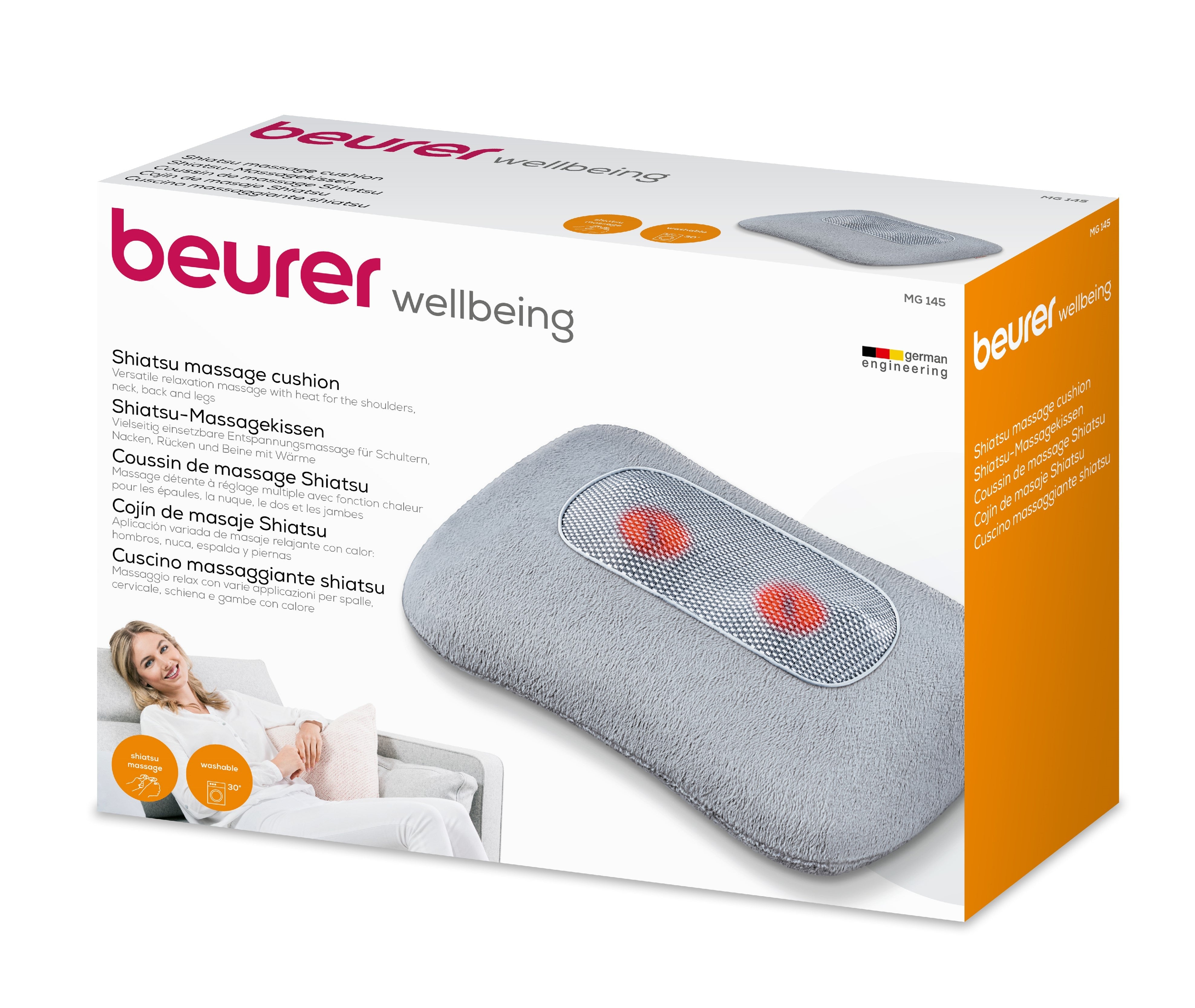 Beurer Massage Cushion Silver A Massage Pillow For The Shoulders Neck Back Or L