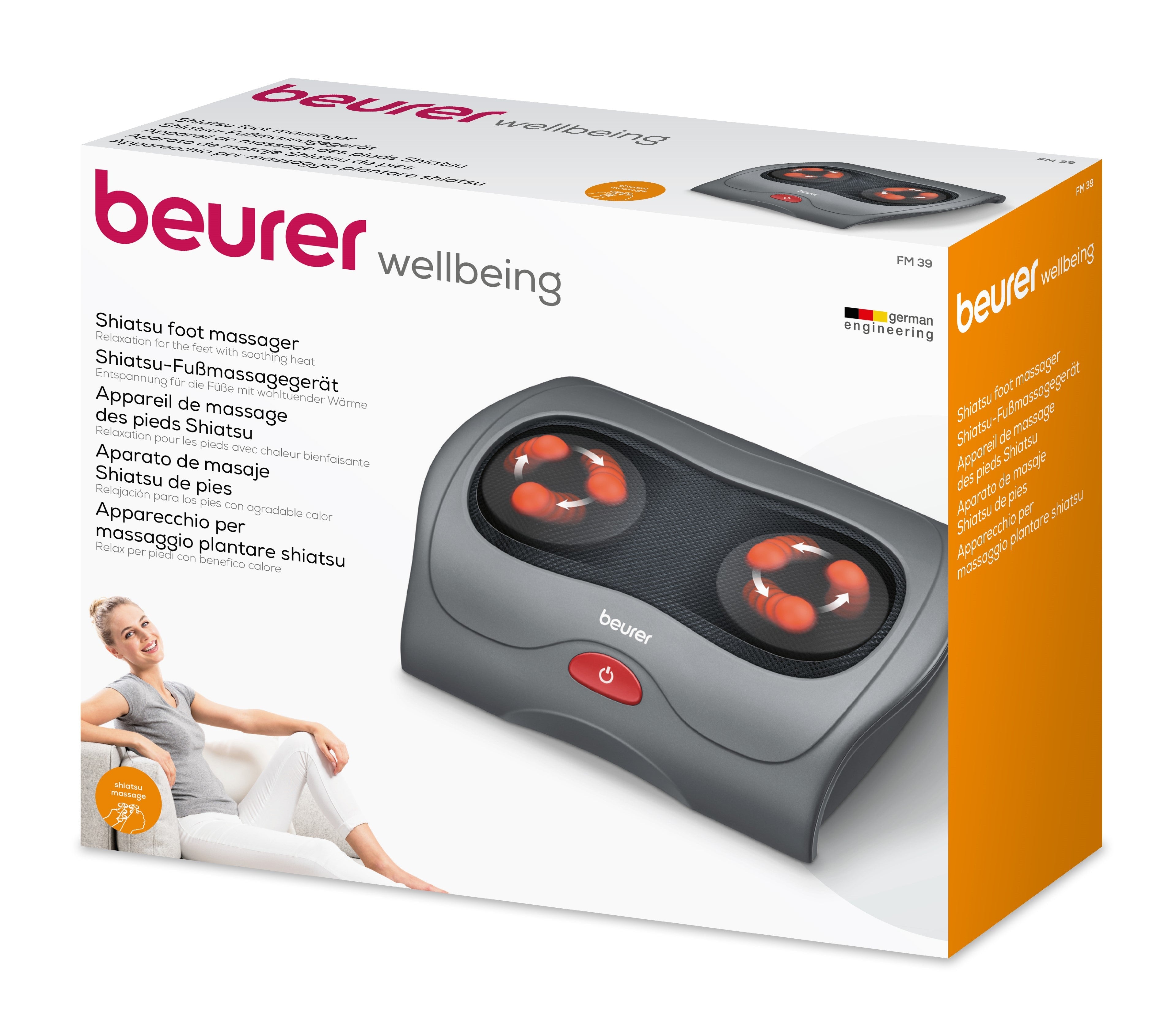 Beurer Foot Massager SilverFoot Massage With Heating Function Stimulates Blood Circulation