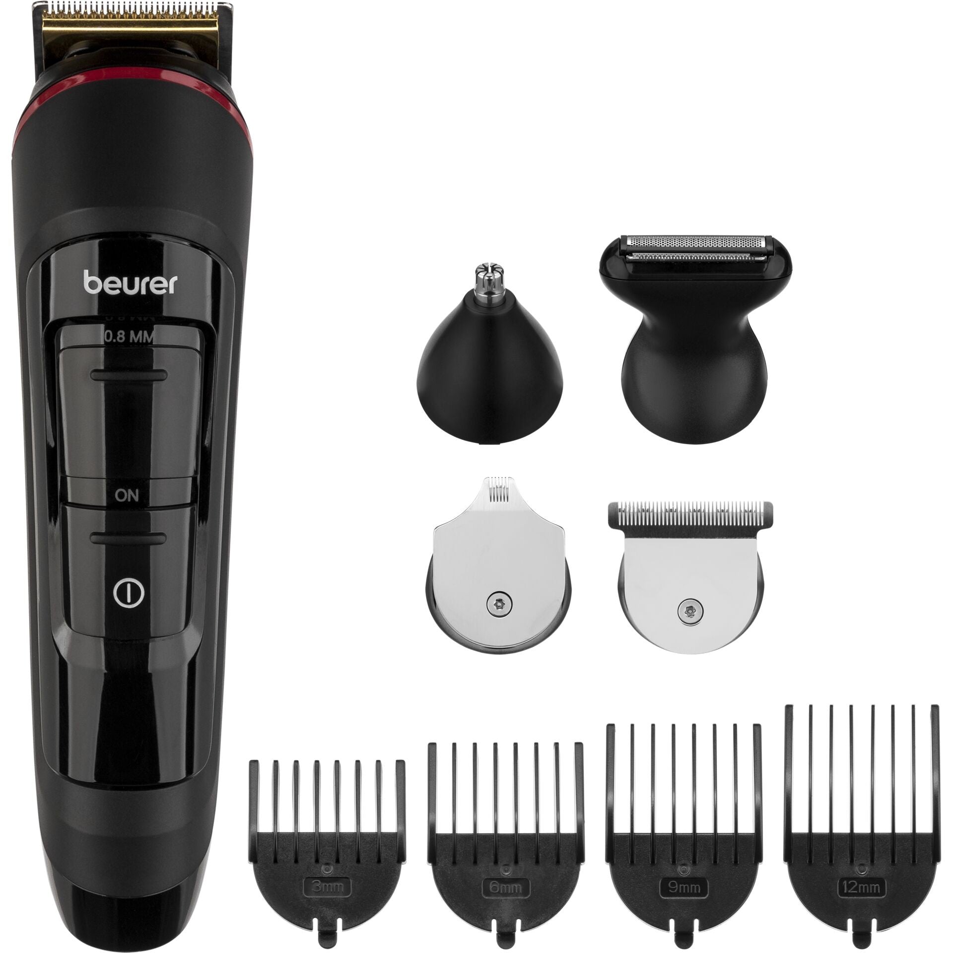 MN9X / Beurer Body groomer black, Incl. 11 attachments for trimming and shaving all body hair Waterp