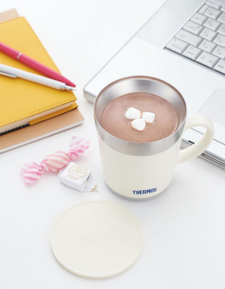 Thermos Vacuum Desktop Mug, 350Lit, White Thermos Vacuum Desktop Mug, 350Lit, White