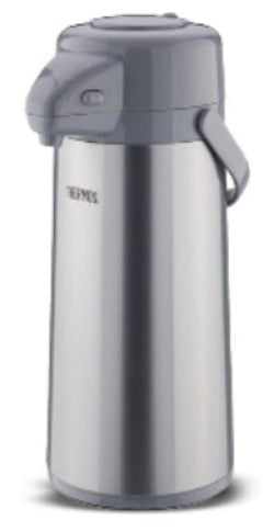 Thermos Glass Vacuum Pump Pot with Push Button, 2.2Lit, Stainless Steel