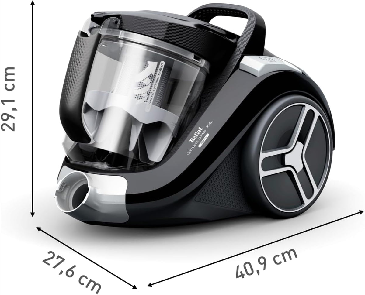 Tefal Compact Power Canister Vacuum XXL Bagless, 900Watts, Black Tefal Compact Power Canister Vacuum XXL Bagless, 900Watts, Black