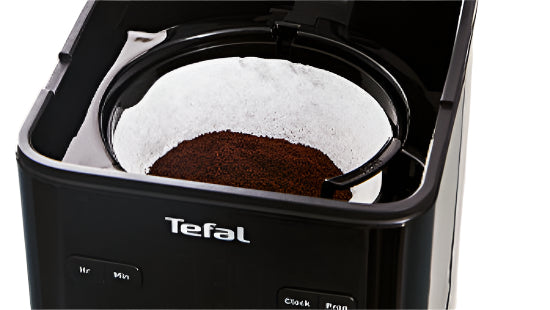 Tefal Filter Coffee Machine, Digital screen Displaying, 1000Watts, 1.25Lit, Black
