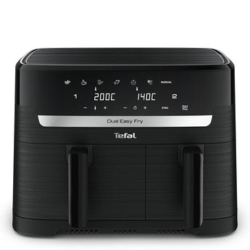 Tefal Air Fryer Dual Easy, 8.3Lit, Black