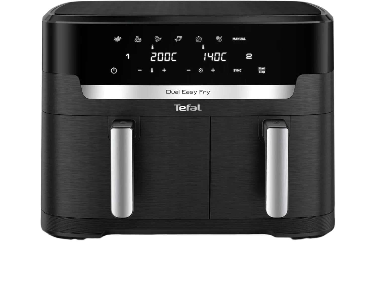 Tefal XXL Dual Easy Fry, XXL Dual Air Fryer, Synchronized Cooking, 11Lit, 2700Watts, Black