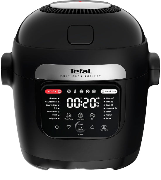 Tefal Multi Cooker & Air Fryer, Auto Stirring Tech, 14 Programmers, 6Lit, 1334Watts, Black