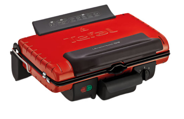 Tefal Grill 2 Cooking positions, Panini & Barbecue, Removable Plates, 1700Watts, Red